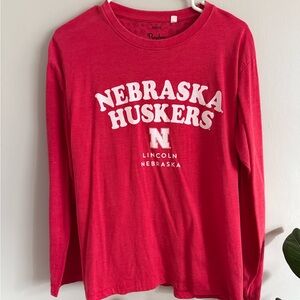 Red Nebraska Huskers Long Sleeve Shirt medium